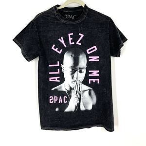 2Pac All Eyez On Me Portrait Graphic Band Tee Black Tie Dye Small